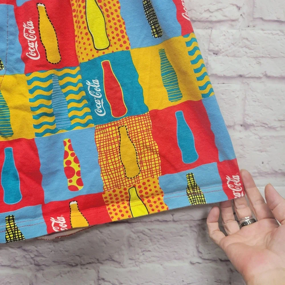 VTG 90s Coca Cola Mens Boxer Shorts Underwear Size‎ L Pop Art Colorful Abstract